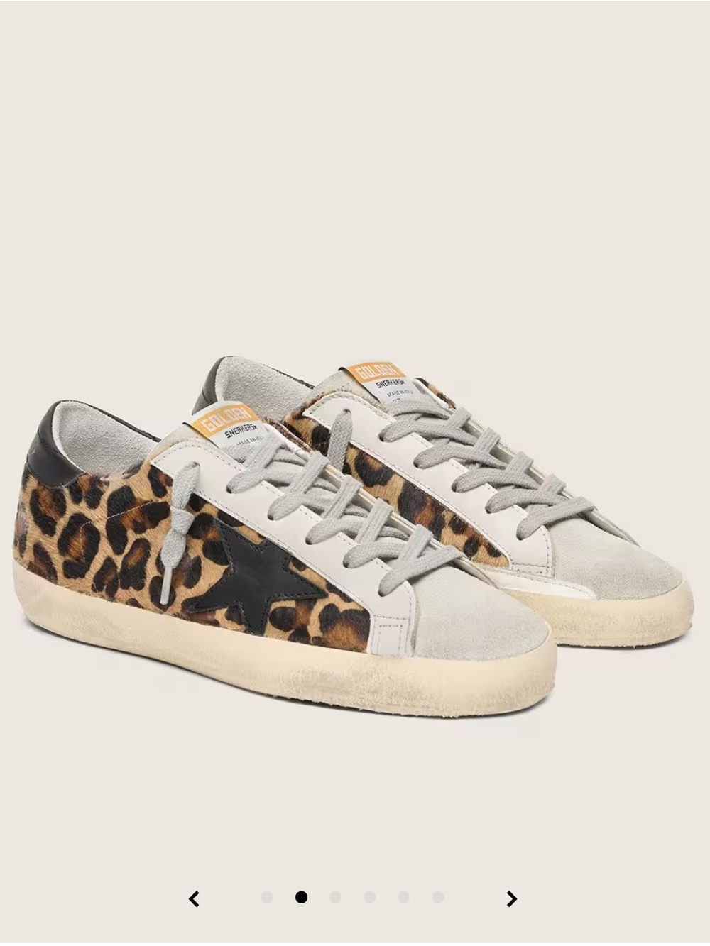 Golden Goose Super-Star Leopard Print Sneakers IT40